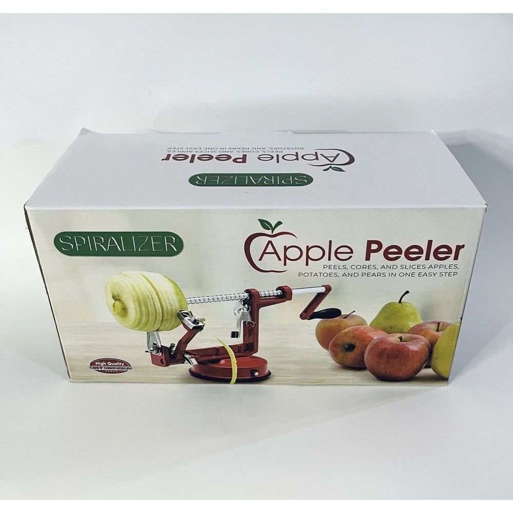Cast Magnesium Apple/Potato Peeler Corer by Spiralizer, Durable Heavy Duty New